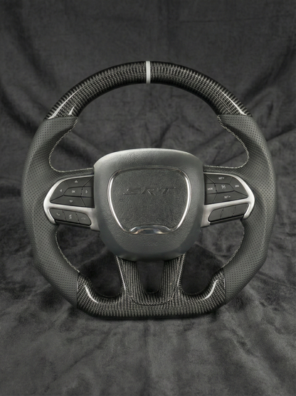 Steering wheel with 'Lexus' logo on a black background