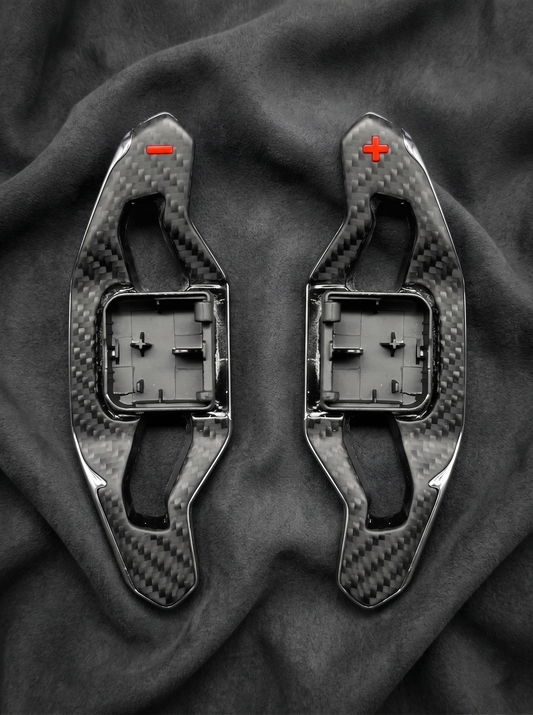 Custom Shift Paddles Audi in Matte Carbon Fiber