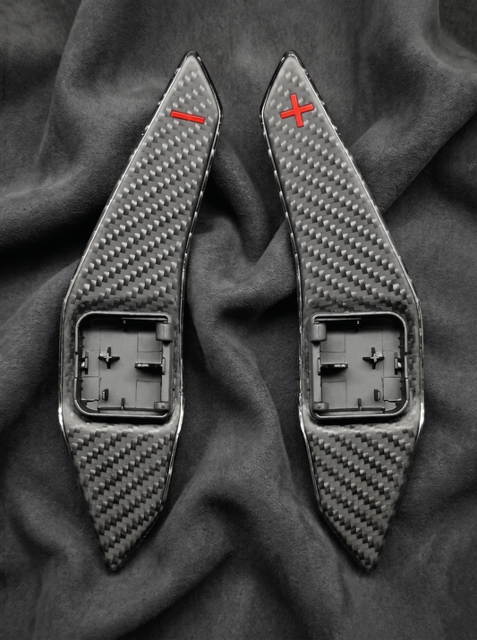 Custom Shift Paddles Audi in Matte Carbon Fiber